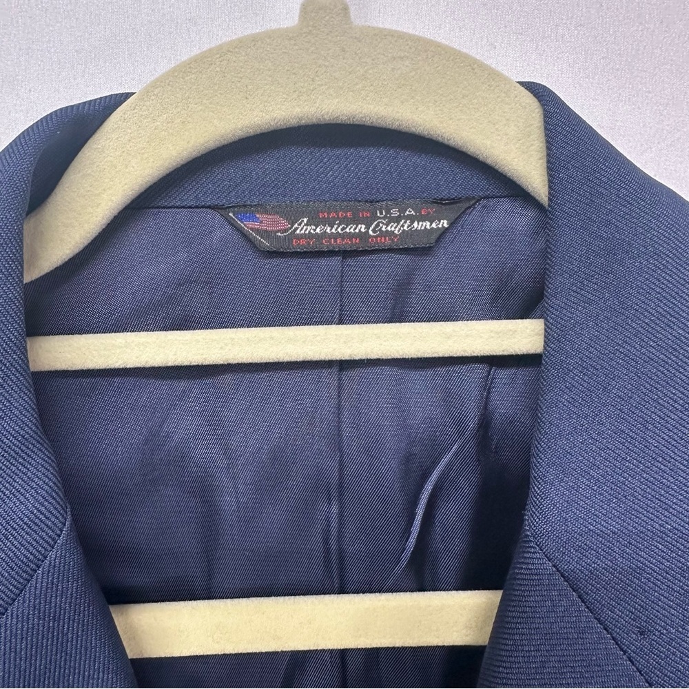 American Military Style Dress Jacket Men’s Navy Blue USA Ceremonial Coat - Picture 2 of 8